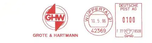 Freistempel F77 8508 Wuppertal - GHW GROTE & HARTMANN (#843)