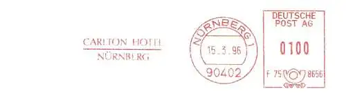 Freistempel F75 8656 Nürnberg - CARLTON HOTEL NÜRNBERG (#1053)