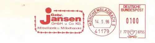 Freistempel F77 8755 Mönchengladbach - Gebr. Jansen GmbH u. Co. KG / Möbelfabrik u. Möbelhandel (#1060)