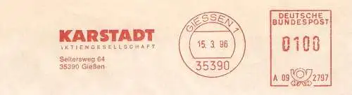 Freistempel A09 2797 Giessen - KARSTADT Aktiengesellschaft (#1065)