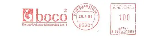 Freistempel B05 9592 Wiesbaden - boco / Berufsbekleidungs-Mietservice No. 1 (#1096)