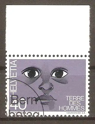 Briefmarke Schweiz Mi.Nr. 1002 o Oberrand - Kinderhilfswerk Terre des Hommes 1973 #2024482