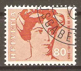 Briefmarke Schweiz MiNr. 910 o Porträts 1969 / Germaine de Staël (Schriftstellerin) #2024488