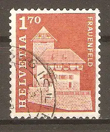 Briefmarke Schweiz MiNr. 832 o Postgeschichtliche Motive und Baudenkmäler 1966 / Schloss Frauenfeld #2024489