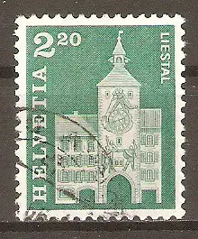 Briefmarke Schweiz MiNr. 802 o Postgeschichtliche Motive und Baudenkmäler 1964 / Oberes Stadttor (Törli) in Liestal #2024493