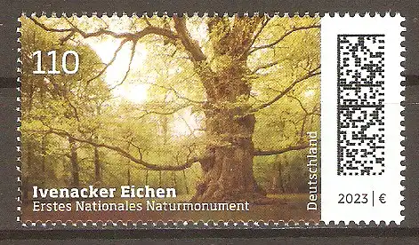 Briefmarke BRD Mi.Nr. 3775 ** Erstes Nationales Naturmonument 2023 / Ivenacker Eichen (Quercus robur) #2024510