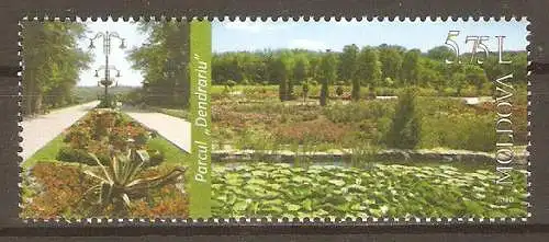 Briefmarke Moldawien Mi.Nr. 1139 ** Öffentliche Parks und Gärten von Chișinău 2020 / Blumenrabatten im Dendrarium-Park #