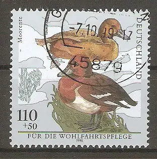 Briefmarke BRD Mi.Nr. 2017 o Bedrohte Vogelarten 1998 / Moorente (Aythya nyroca) #2024523