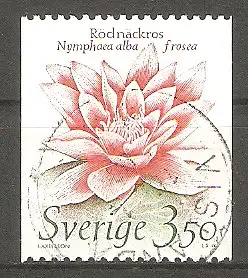 Briefmarke Schweden Mi.Nr. 1325 o Natur 1985 / Rote Seerose (Nymphaea alba f. rosea) #