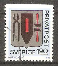 Briefmarke Schweden Mi.Nr. 1386 o Provinzwappen 1986 / Härjedalen #2024536