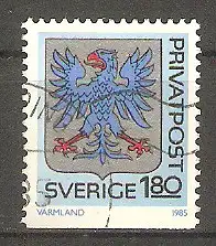 Briefmarke Schweden Mi.Nr. 1332 o Provinzwappen 1985 / Värmland #2024539