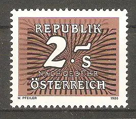 Briefmarke Österreich Portomarke Mi.Nr. 266 ** Ziffernzeichnung 1986 #2024544