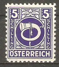 Briefmarke Österreich Mi.Nr. 737 ** Posthorn-Zeichnung 1945 #2024549