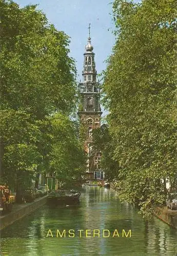 Ansichtskarte Niederlande - Amsterdam / Groenburgwal met Zuidertoren (2700)