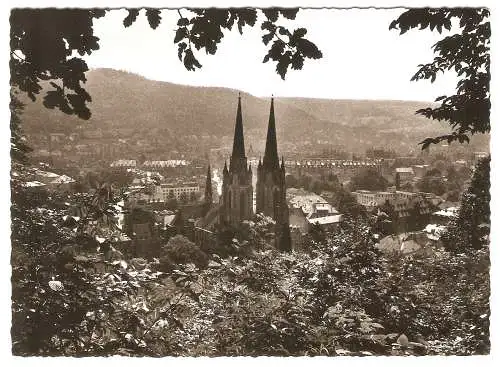 Ansichtskarte Deutschland - Marburg (Lahn) / Gesamtansicht mit Elisabethkirche (2710)