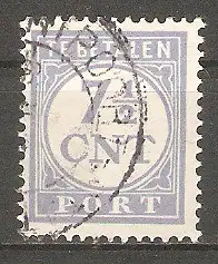 Briefmarke Niederlande Portomarke Mi.Nr. 72 A o (gez K 12½) Dicke Ziffern und Wertangabe im Kreis ohne Gliederkette 1926 #