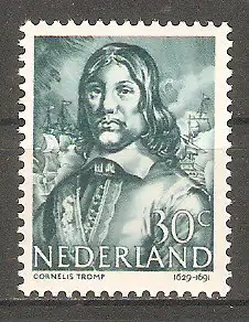 Briefmarke Niederlande Mi.Nr. 420 ** Germanische Symbole und Seehelden 1944 / Cornelis Tromp #