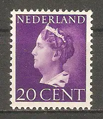 Briefmarke Niederlande Mi.Nr. 346 ** Königin Wilhelmina 1940 #