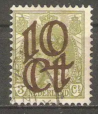 Briefmarke Niederlande Mi.Nr. 118 o Königin Wilhelmina mit Aufdruck 10 Ct auf 3 Ct 1923 #