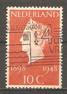 Briefmarke Niederlande Mi.Nr. 507 o 50. Regierungsjubiläum der Königin Wilhelmina 1948 #