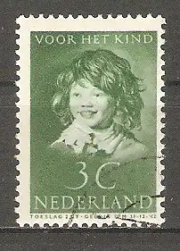 Briefmarke Niederlande Mi.Nr. 309 o Voor het Kind 1937 / "Lachender Junge" nach Frans Hals #