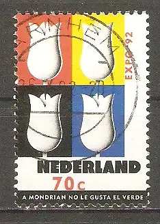 Briefmarke Niederlande Mi.Nr. 1433 o Weltausstellung EXPO ’92 in Sevilla 1992 / Tulpen #