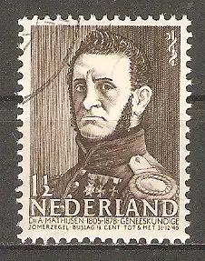 Briefmarke Niederlande Mi.Nr. 392 o Sommermarken 1941 / Antonius Mathijsen (Militärarzt) #