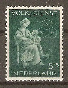 Briefmarke Niederlande Mi.Nr. 425 ** Winterhilfe des Volksdienstes 1944 / Mutter mit Kindern #