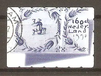 Briefmarke Niederlande Mi.Nr. 1643 o Delfter Fayencen 1998 / Keramikfliese mit traditionellem Motiv #