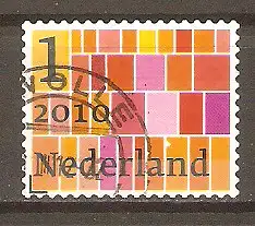 Briefmarke Niederlande Mi.Nr. 2758 A o (gestanzt 14¼) Freimarke für Standardbriefe 2010 / Bunte Rechtecke #