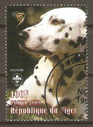 Briefmarke Niger Mi.Nr. 1383 o Tiere aus aller Welt 1998 / Dalmatiner #