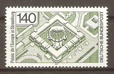 Briefmarke BRD Mi.Nr. 921 ** Einweihung des Palais de l’Europe des Europarats in Straßburg 1977 #