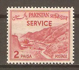 Briefmarke Pakistan Dienstmarke Mi.Nr. 84 I ** Einheimische Ansichten 1961 #