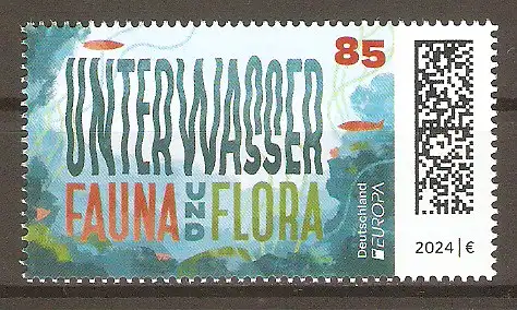 Briefmarke BRD Mi.Nr. 3828 ** Europa CEPT 2024 / Unterwasserfauna und -flora #