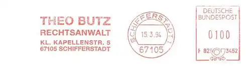 Freistempel F82 3452 Schifferstadt - Rechtsanwalt Theo Butz (#1122)