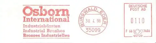 Freistempel F66 7406 Burgwald, Eder - Osborn International - Industriebürsten, Industrail Brushes, Brosses Industrielles (#1152)