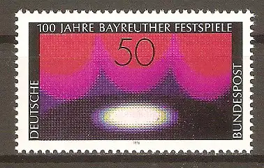 Briefmarke BRD Mi.Nr. 896 ** 100 Jahre Bayreuther Festspiele 1976 / Theaterbühne #