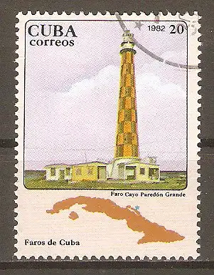 Briefmarke Cuba Mi.Nr. 2703 o Leuchttürme auf Kuba 1982 / Leuchtturm von Cayo Paredón Grande #