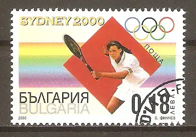 Briefmarke Bulgarien Mi.Nr. 4456 o Olympische Sommerspiele Sydney 2000 / Tennis #