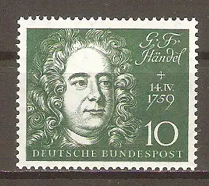 Briefmarke BRD Mi.Nr. 315 ** Einweihung der Beethovenhalle Bonn 1959 / Georg Friedrich Händel #