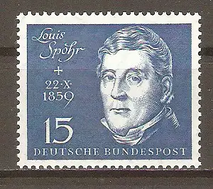 Briefmarke BRD Mi.Nr. 316 ** Einweihung der Beethovenhalle Bonn 1959 / Louis Spohr #