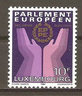 Briefmarke Luxemburg Mi.Nr. 1097 ** Zweite Direktwahlen zum Europäischen Parlament 1984 / Emblem #