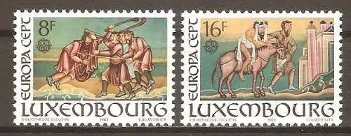 Briefmarke Luxemburg Mi.Nr. 1074-1075 ** Europa CEPT 1983 / Große Werke des menschlichen Geistes / Kompletter Satz ! #