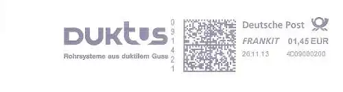 Freistempel 4D09000200 Wetzlar - Duktus Rohrsysteme aus duktilem Guss (#1195)