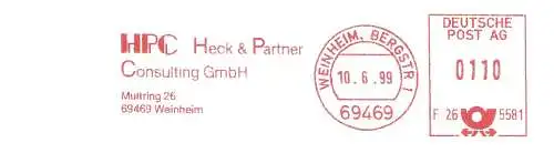 Freistempel F26 5581 Weinheim, Bergstr - HPC Heck & Partner Consulting GmbH (#1327)