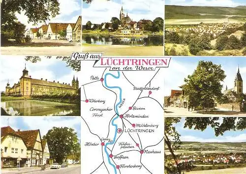 Ansichtskarte Deutschland - Lüchtringen an der Weser / Ortsansichten - Mehrbildkarte (2740)