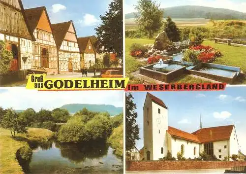 Ansichtskarte Deutschland - Godelheim / Gruß aus Godelheim im Weserbergland - Mehrbildkarte (2753)