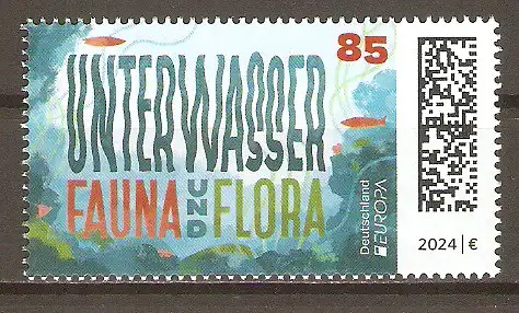 Briefmarke BRD Mi.Nr. 3828 ** Europa CEPT 2024 / Unterwasserfauna und -flora #