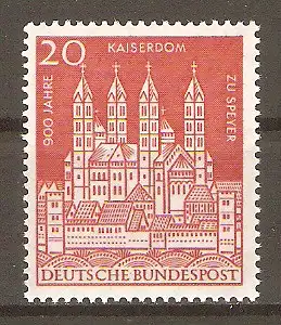 Briefmarke BRD Mi.Nr. 366 **  900 Jahre Kaiserdom Speyer 1961 #