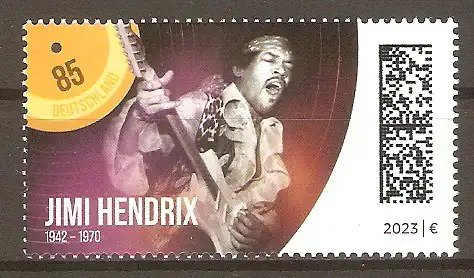 Briefmarke BRD Mi.Nr. 3780 ** Legenden der Pop- und Rockmusik 2023 / Jimi Hendrix #